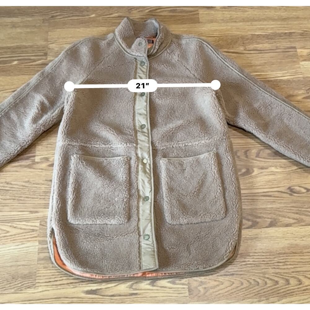 Veronica Beard Sullie Teddy Coat Tan Faux Shearling Sherpa Jacket Women’s L - Picture 4 of 11